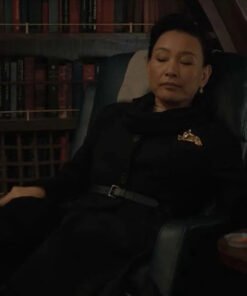 A Murder At The End Of The World 2023 Joan Chen Black Coat