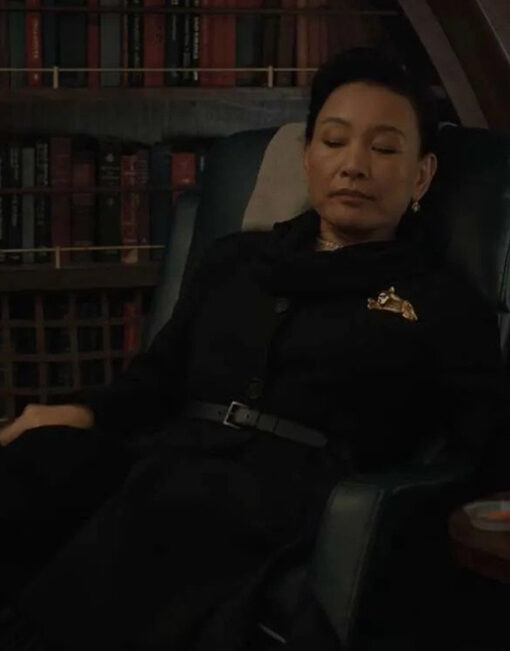 A Murder At The End Of The World 2023 Joan Chen Black Coat