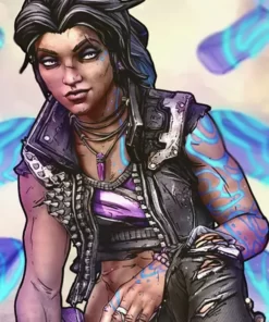 Amara Borderlands Black Studded Leather Vest 2023