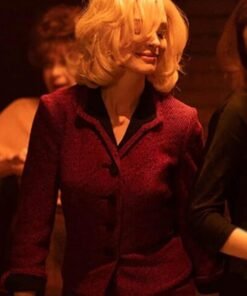 Anne Hathaway Eileen 2023 Red Corduroy Blazer
