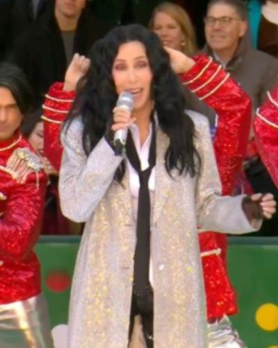 Cher Macy’s Thanksgiving Day Parade Silver Coat
