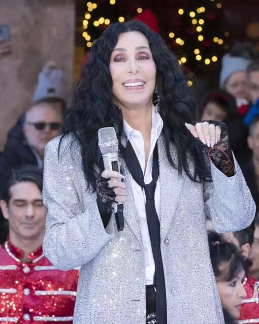 Cher Macy’s Thanksgiving Day Parade Silver Trench Coat