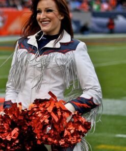 Denver Broncos Cheerleaders Fringe Jacket 2023