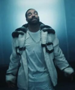 Drake First Person Shooter White Fur Jacket 2023