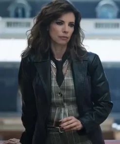 Elite S07 Carmen Black Leather Trench Coat