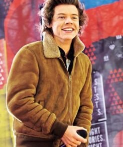 Harry Styles Brown Suede Leather Jacket 2023