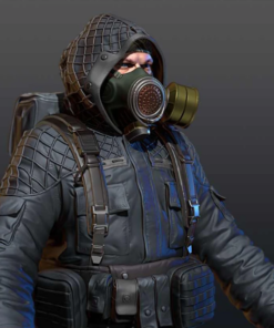 Heart Of Chornobyl Render Grey Hooded Coat