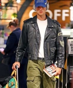 Jacob Elordi Leather Black Jacket