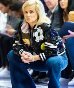 Kim Mulkey Queen Of Sports Black Sequin Jacket 2023