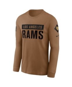 Los Angeles Rams Salute To Service Brown T-Shirt