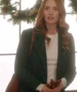 merritt patterson twas the text before christmas 2023 green coat