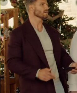 Mom’s Christmas Boyfriend 2023 Anthony Bewlz Maroon Coat