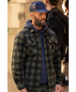 Mr. Clay The Beekeeper Jason Statham Green & Black Plaid Jacket