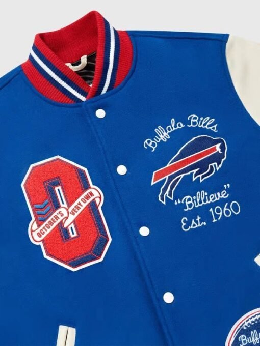 NFL Buffalo Bills Blue and White Varsity Jacket