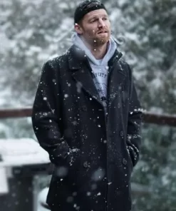 Shoresy S01 Jared Keeso Black Wool Coat