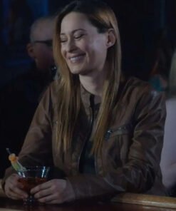Shoresy S02 Camille Sullivan Brown Leather Jacket 2023