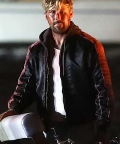 The Fall Guy 2024 Ryan Gosling Black Leather Jacket