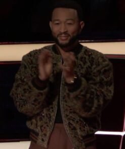 The Voice S24 John Legend Leopard Jacket