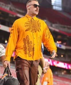 Travis Kelce Sun Print Orange Shirt 2023