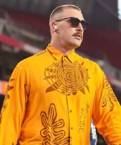 Travis Kelce Sun Print Orange Shirt