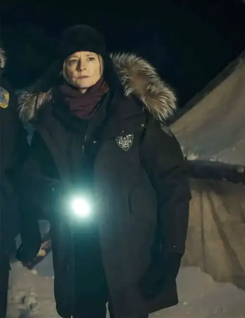 True Detective S04 Liz Danvers Black Fur Hooded Jacket