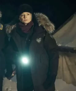 True Detective S04 Liz Danvers Black Fur Hooded Jacket