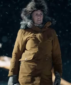 True Detective S04 Rose Aguineau Brown Fur Hooded Jacket
