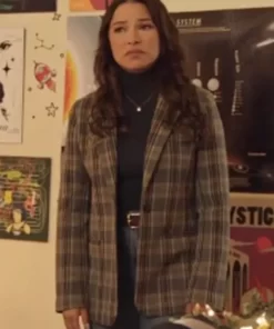 Under The Christmas Sky 2023 Jessica Parker Kennedy Plaid Blazer