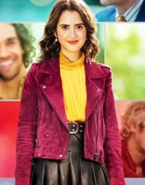 Choose Love 2023 Laura Marano Suede Leather Jacket