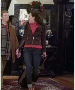 Christmas Couples Retreat Dana Jamison Leather Biker Jacket