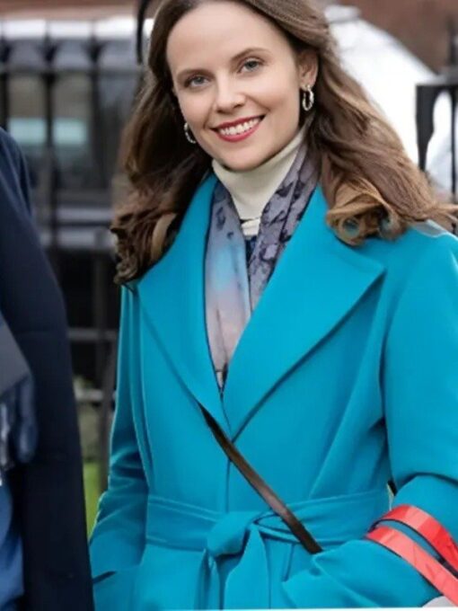 Christmas In Notting Hill 2023 Sarah Ramos Blue Coat