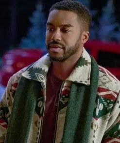 Fletcher Christmas With A Kiss Printed Blazer