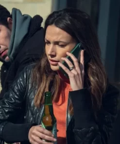 Fool Me Once 2024 Maya Stern Black Leather Jacket