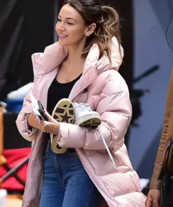 Fool Me Once 2024 Maya Stern Pink Puffer Long Coat