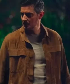 Fool Me Once Richard Armitage Brown Suede Jacket