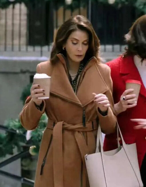 How To Fall In Love By Christmas 2023 Teri Hatcher Brown Coat