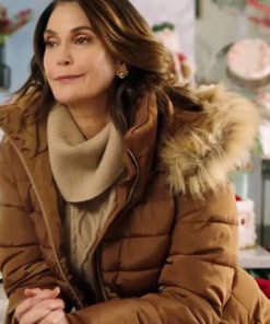 How To Fall In Love By Christmas 2023 Teri Hatcher Hooded Jacket