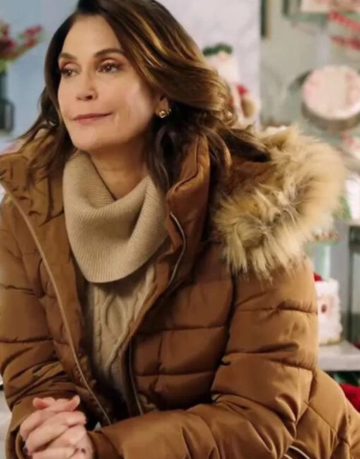 How To Fall In Love By Christmas 2023 Teri Hatcher Hooded Jacket