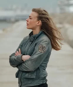 Jeanne Goursaud Blood Coast S01 Leather Jacket 2023