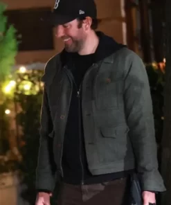 John Krasinski If 2024 Grey Wool Jacket