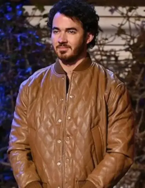 Kevin Jonas Claim To Fame S02 Quilted Leather Jacket 2023