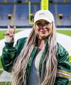 Liv Morgan Green Bay Packers Satin Green Jacket 2023