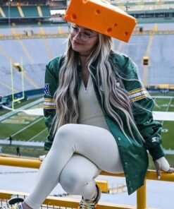 Liv Morgan Green Bay Packers Satin Green Jacket