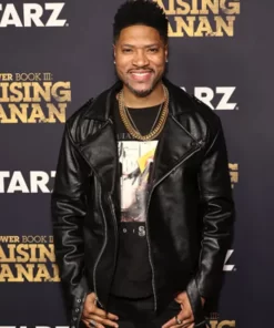 London Brown Power Book Iii Raising Kanan Marvin Black Biker Jacket