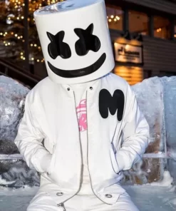 Marshmello White Bomber Jacket