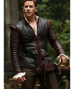 Once Upon A Time Prince Charming Brown Leather Jacket