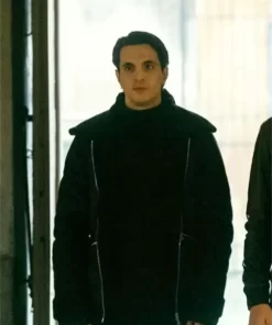 Suburræterna Season 1 Alberto Anacleti Black Leather Jacket