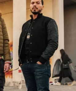 Tewfik Jallab Blood Coast S01 Black Bomber Varsity Jacket 2023