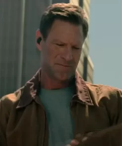 The Bricklayer 2024 Aaron Eckhart Brown Cotton Jacket