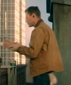 The Bricklayer 2024 Aaron Eckhart Brown Jacket